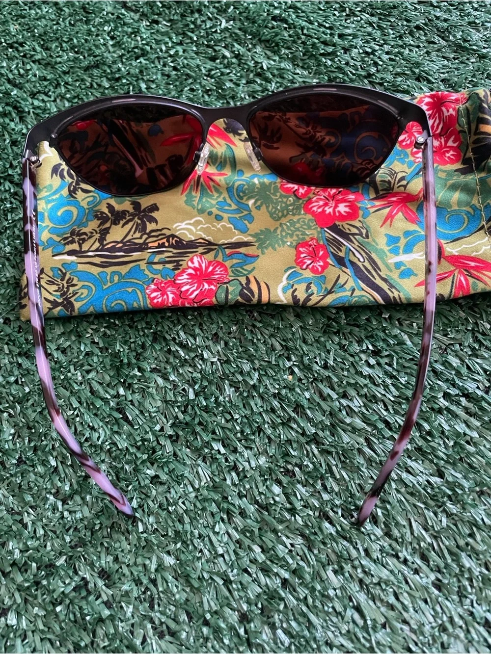 Maui Jim Popoki MJ729-02S Purple Tortoise Polarized Sunglasses 54-18-135 Italy